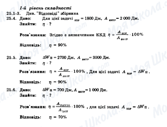 ГДЗ Фізика 8 клас сторінка 25.1-25.6