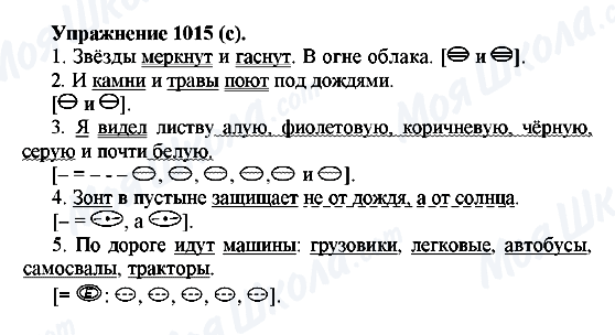 ГДЗ Русский язык 5 класс страница 1015(с)