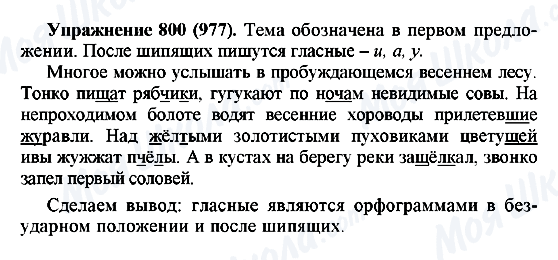 ГДЗ Російська мова 5 клас сторінка 800(977)