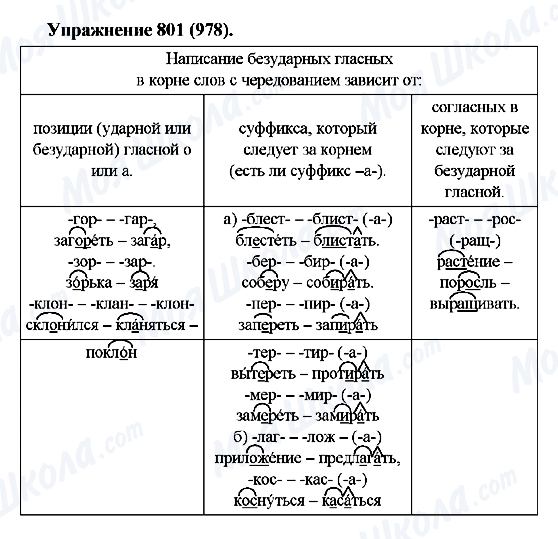 ГДЗ Російська мова 5 клас сторінка 801(978)