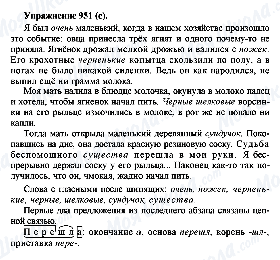 ГДЗ Російська мова 5 клас сторінка 951(с)