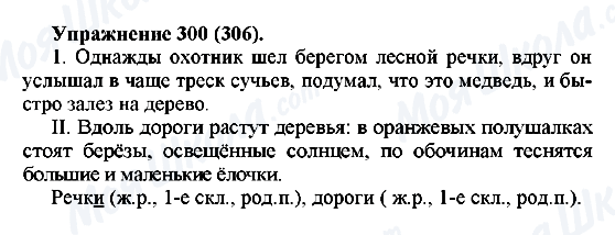 ГДЗ Російська мова 5 клас сторінка 300(306)