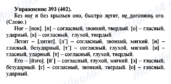 ГДЗ Русский язык 5 класс страница 393(402)