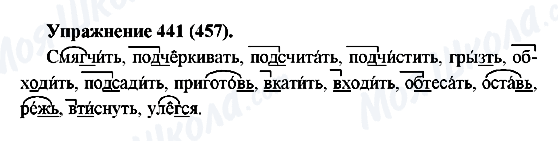 ГДЗ Російська мова 5 клас сторінка 441(457)