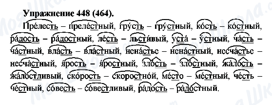 ГДЗ Російська мова 5 клас сторінка 448(464)