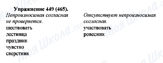 ГДЗ Російська мова 5 клас сторінка 449(465)