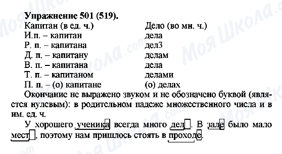 ГДЗ Російська мова 5 клас сторінка 501(519)