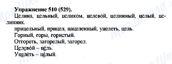 ГДЗ Російська мова 5 клас сторінка 510(529)