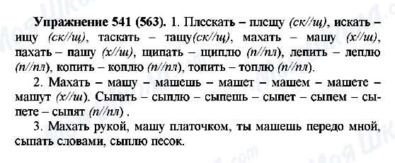ГДЗ Русский язык 5 класс страница 541(563)