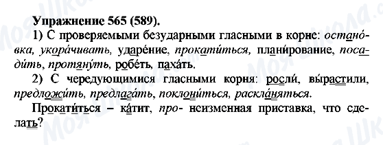 ГДЗ Російська мова 5 клас сторінка 565(589)