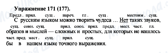 ГДЗ Російська мова 5 клас сторінка Упражнение171(177)
