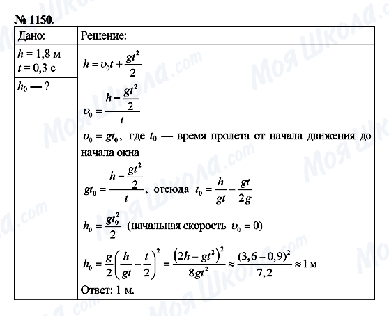 ГДЗ Физика 9 класс страница 1150