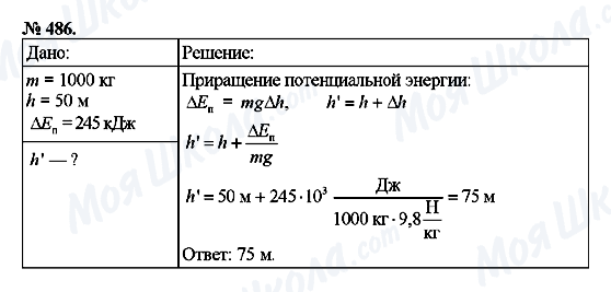 ГДЗ Физика 7 класс страница 486