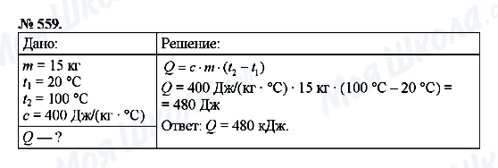 ГДЗ Фізика 8 клас сторінка 559