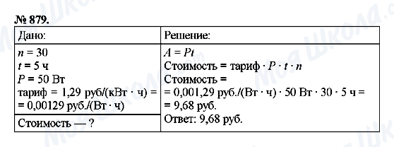 ГДЗ Физика 8 класс страница 879