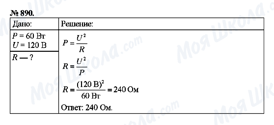 ГДЗ Фізика 8 клас сторінка 890