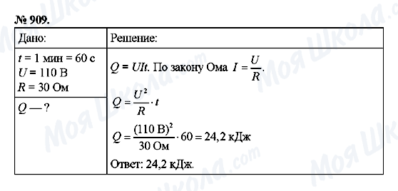 ГДЗ Фізика 8 клас сторінка 909