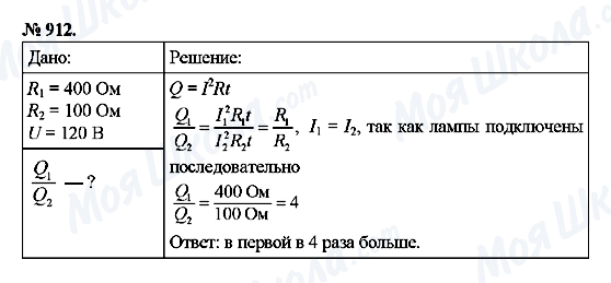 ГДЗ Физика 8 класс страница 912