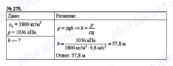 ГДЗ Физика 7 класс страница 275
