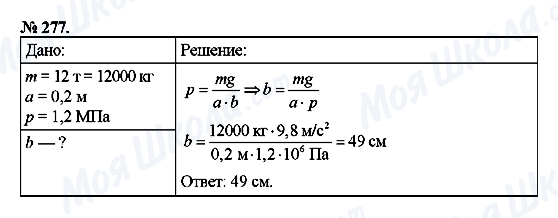 ГДЗ Физика 7 класс страница 277