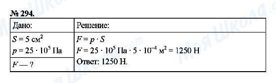 ГДЗ Фізика 7 клас сторінка 294