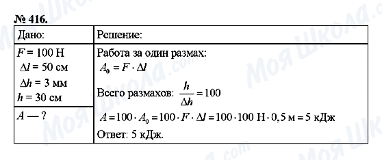 ГДЗ Фізика 7 клас сторінка 416