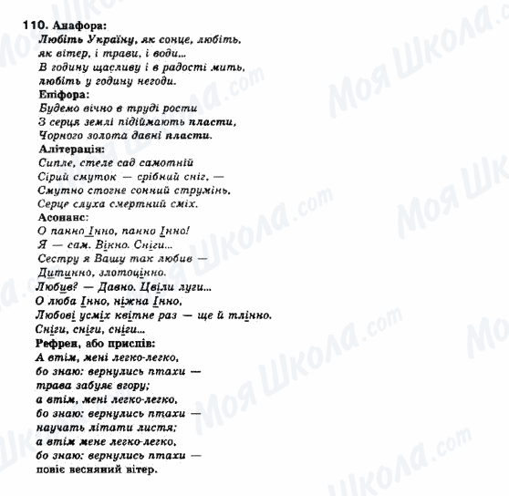 ГДЗ Українська мова 10 клас сторінка 110