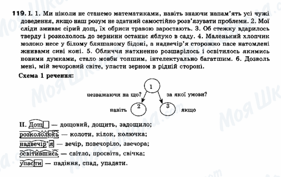 ГДЗ Укр мова 10 класс страница 119