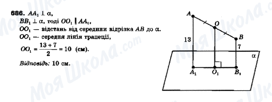 ГДЗ Геометрія 10 клас сторінка 686