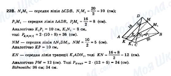 ГДЗ Геометрія 10 клас сторінка 228