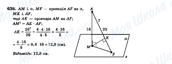 ГДЗ Геометрія 10 клас сторінка 636