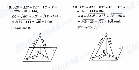 ГДЗ Геометрія 10 клас сторінка 15-16