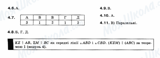 ГДЗ Геометрія 10 клас сторінка 4.6-4.7-4.8-4.9-4.10-4.11