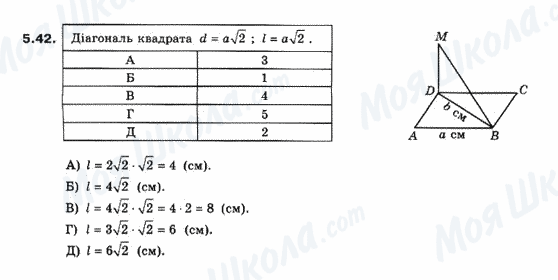 ГДЗ Геометрія 10 клас сторінка 5.42