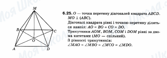 ГДЗ Геометрія 10 клас сторінка 6.25