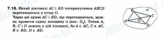 ГДЗ Геометрія 10 клас сторінка 7.18