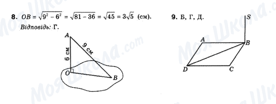 ГДЗ Геометрія 10 клас сторінка 8-9