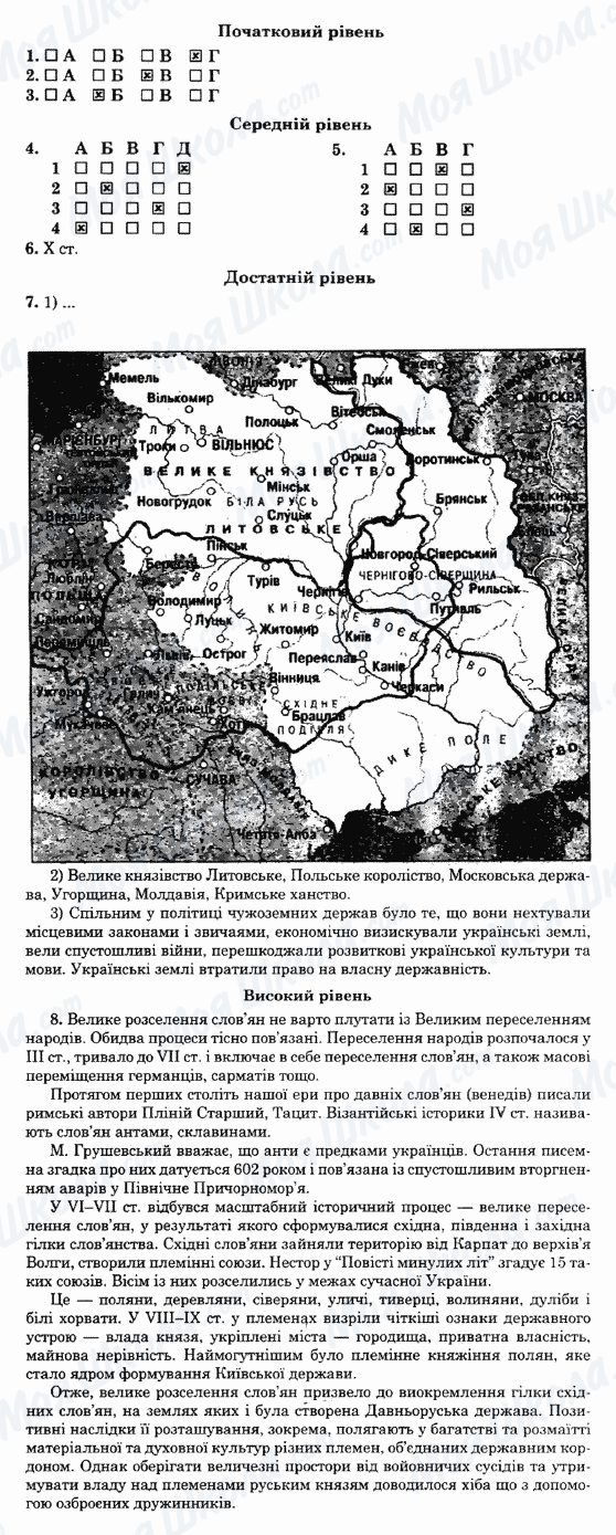 ГДЗ История Украины 7 класс страница 2-варіант