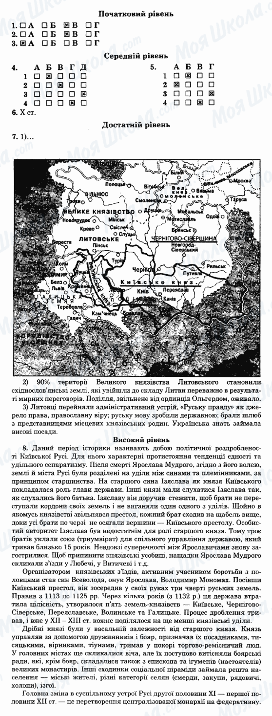 ГДЗ Історія України 7 клас сторінка 6-варіант