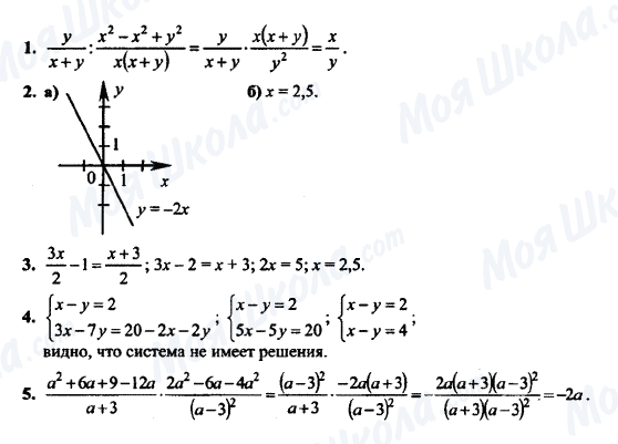 ГДЗ Алгебра 7 клас сторінка ИК-3А Вариант 4