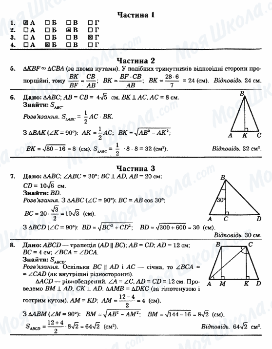 ГДЗ Алгебра 8 класс страница Варіант-14