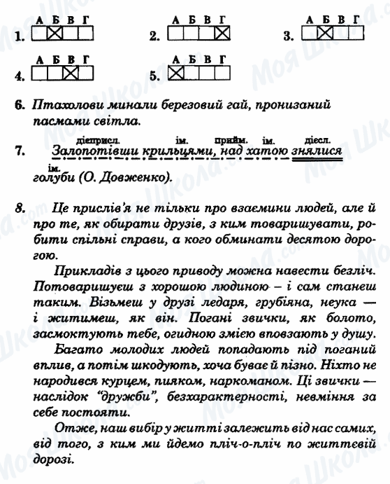 ГДЗ Укр мова 8 класс страница Варіант-19