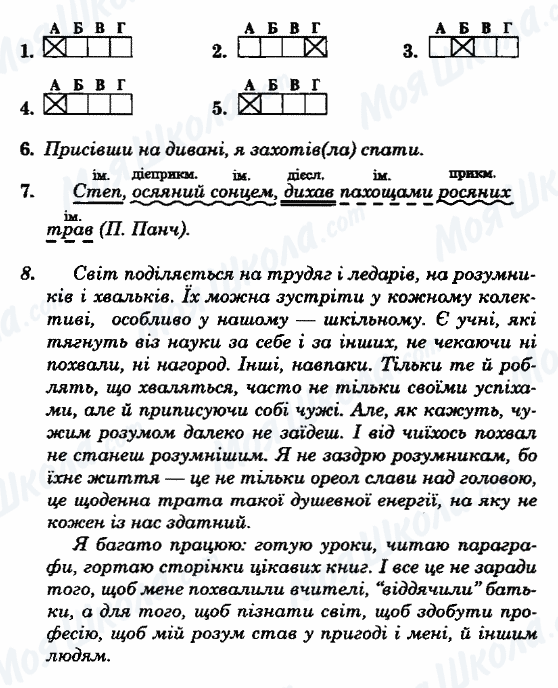 ГДЗ Українська мова 8 клас сторінка Варіант-22