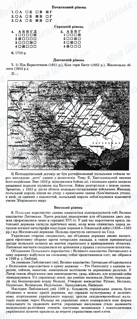 ГДЗ История Украины 8 класс страница Варіант-23