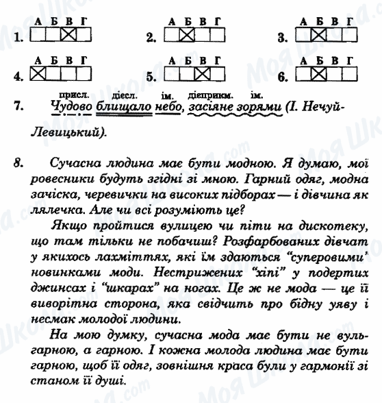 ГДЗ Українська мова 8 клас сторінка Варіант-24