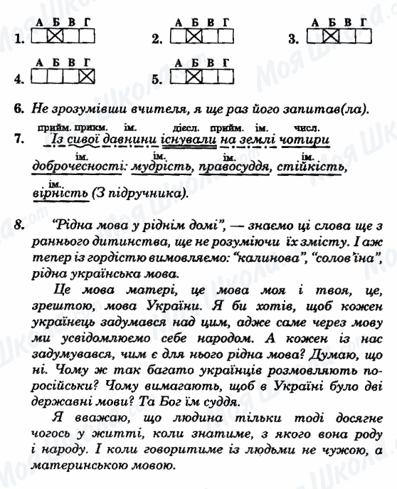 ГДЗ Українська мова 8 клас сторінка Варіант-28