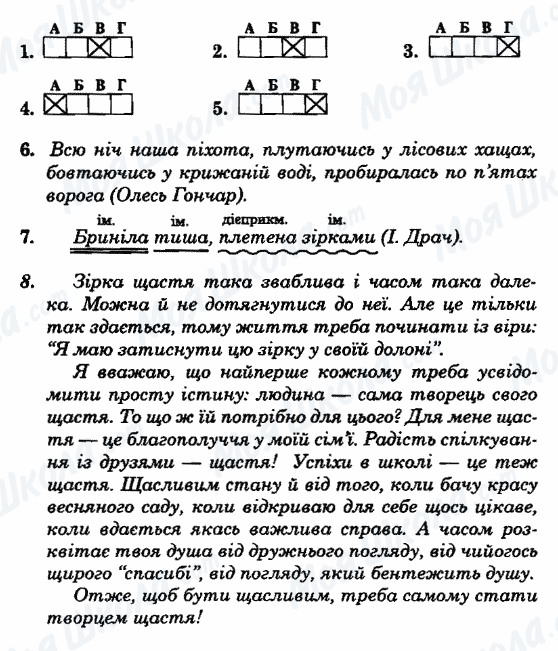 ГДЗ Українська мова 8 клас сторінка Варіант-32