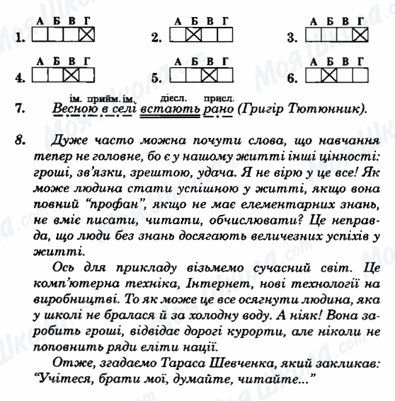 ГДЗ Українська мова 8 клас сторінка Варіант-3