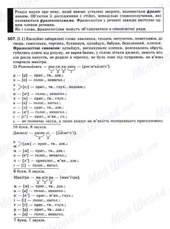 ГДЗ Українська мова 10 клас сторінка 507