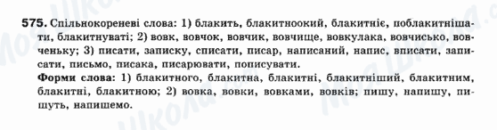 ГДЗ Українська мова 10 клас сторінка 575